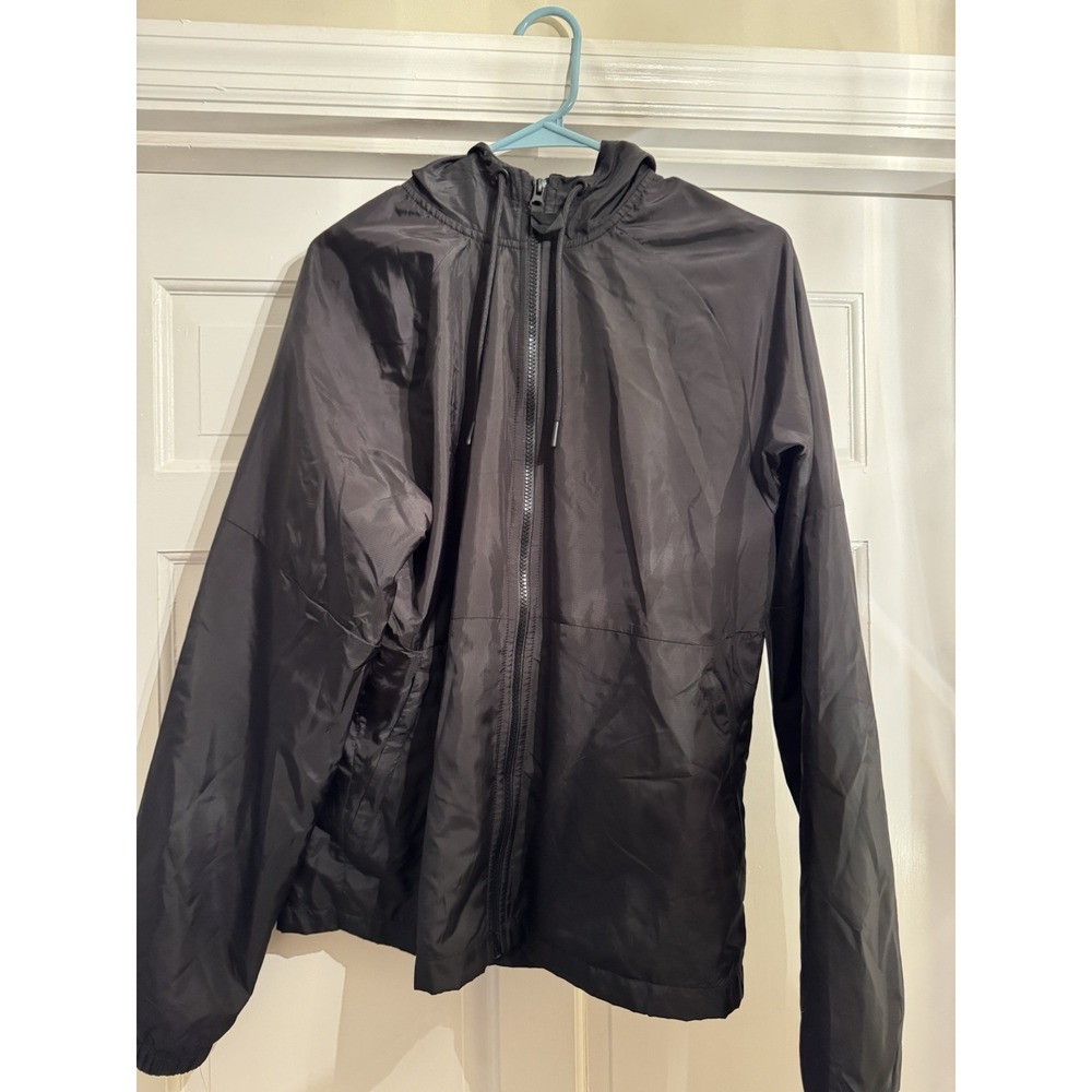 Russell Athletic Women's Small Hooded Windbreaker Black